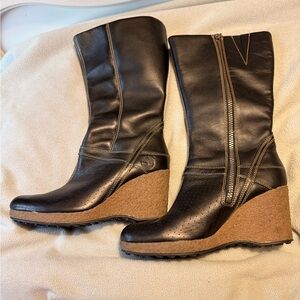 Timberland Leather Wedge Boots